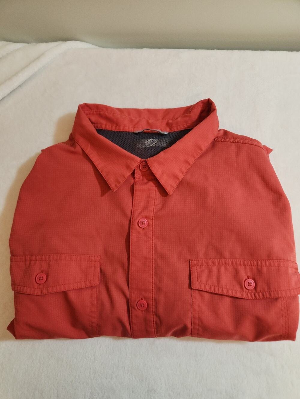 Columbia PFG Shirt Mens 2XL XXL Red Long Sleeve Omni-shade Gorpcore Fishing